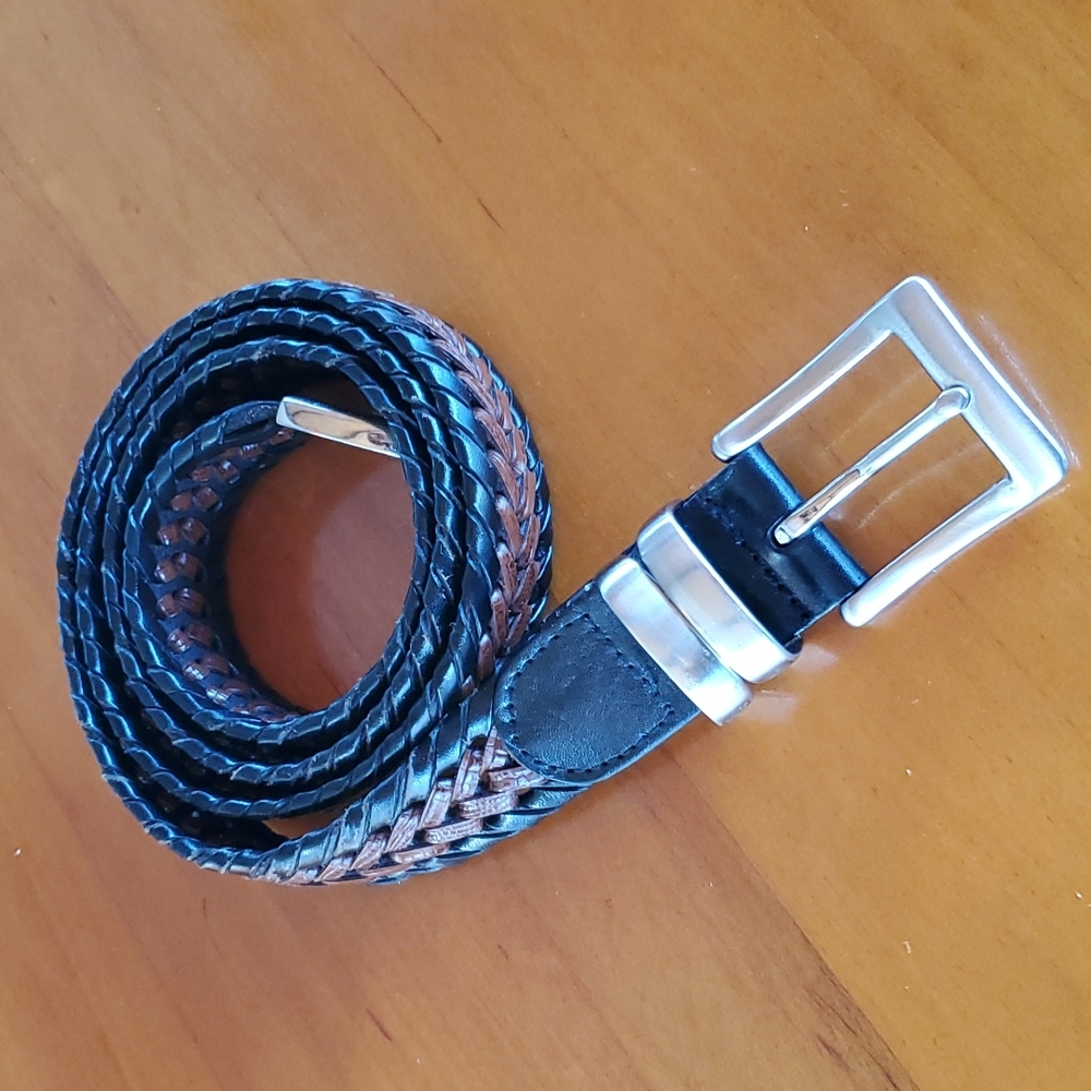 PGA Tour Leather Braided Belt Size 38